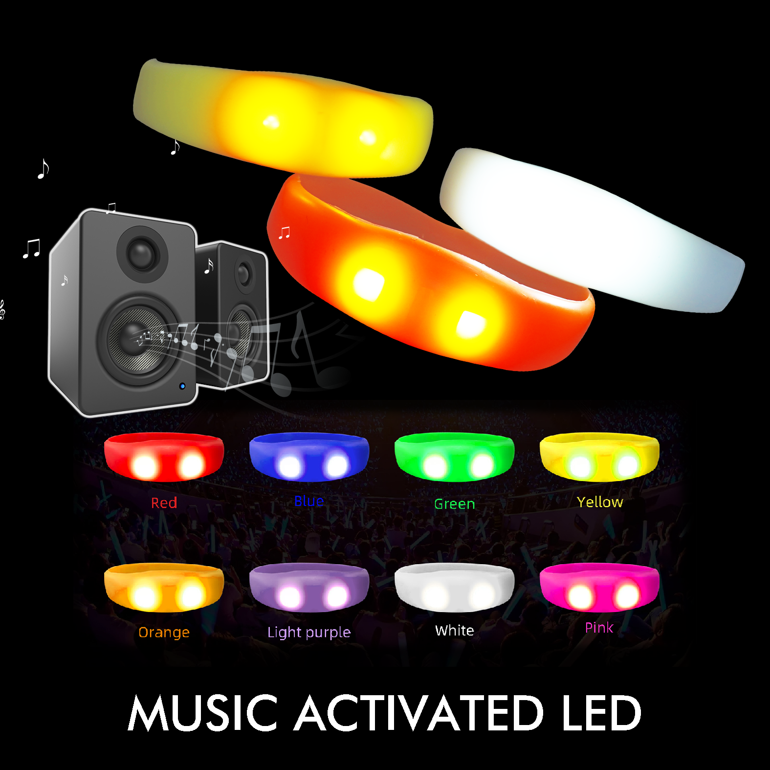 music activated led bracelet