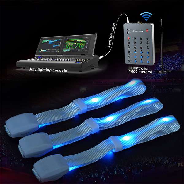 Nylon LED Wristband 5 Lights
