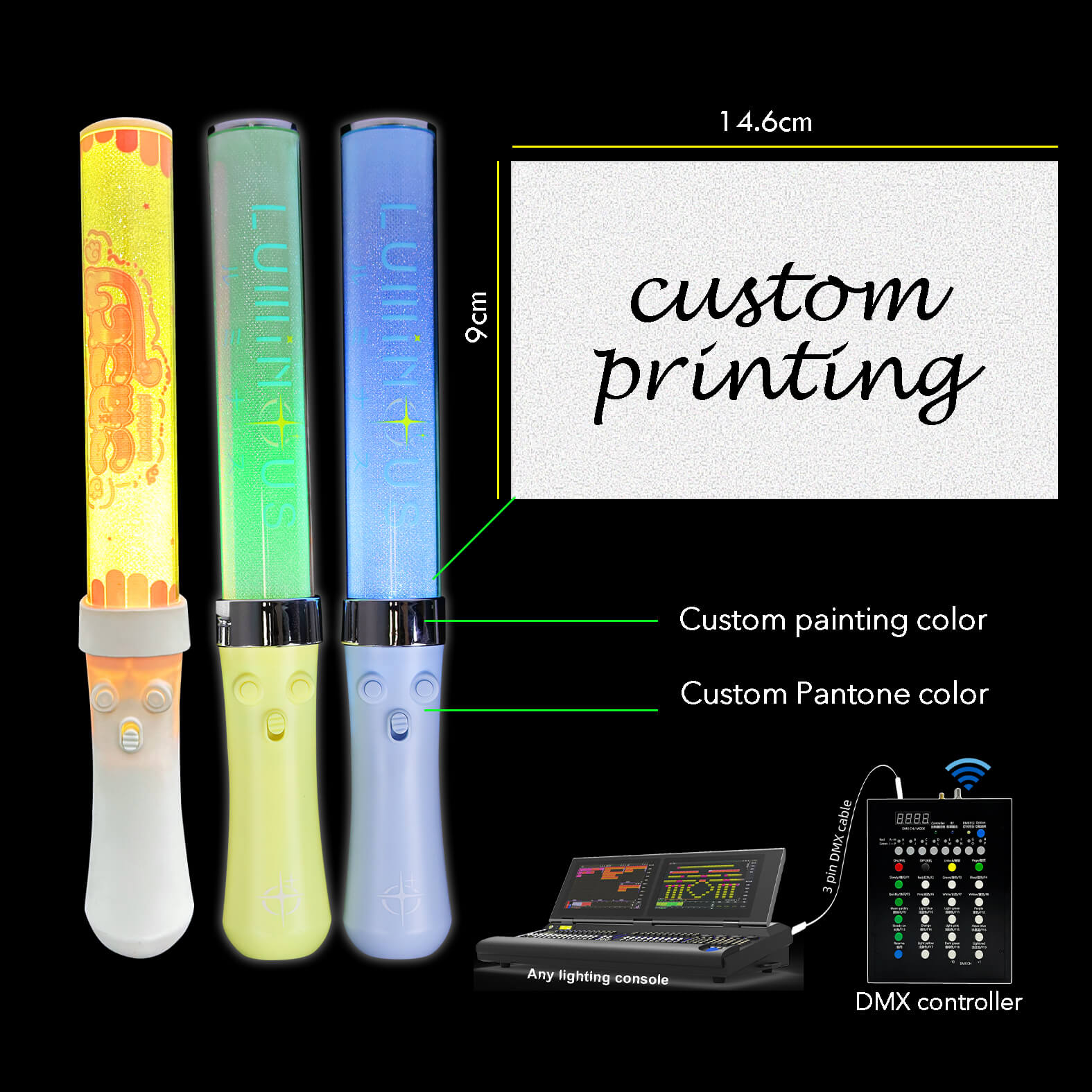 16 remote controlled led lightstick