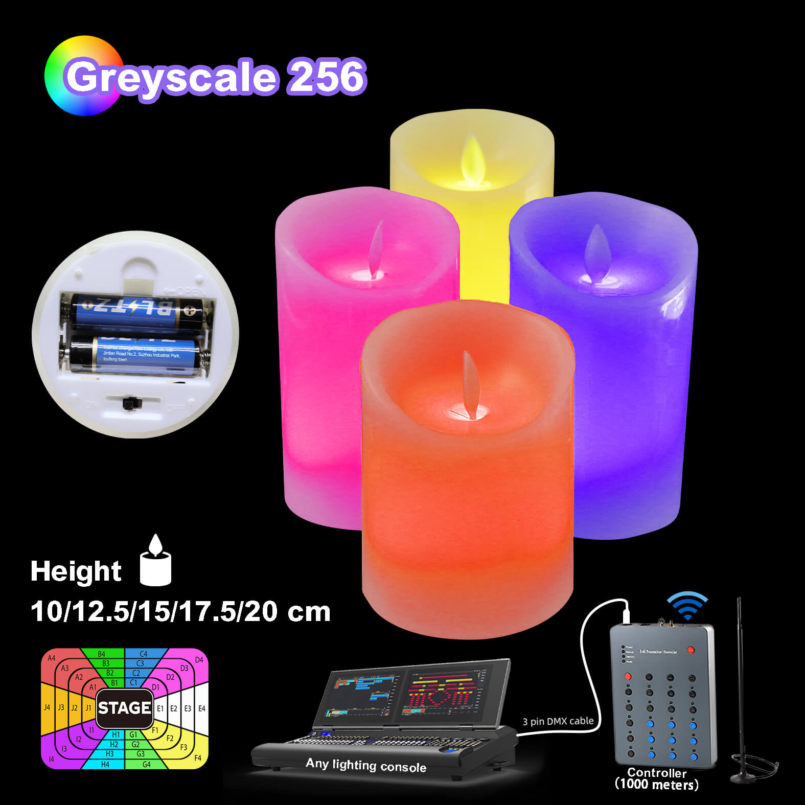 led cnadle remote control