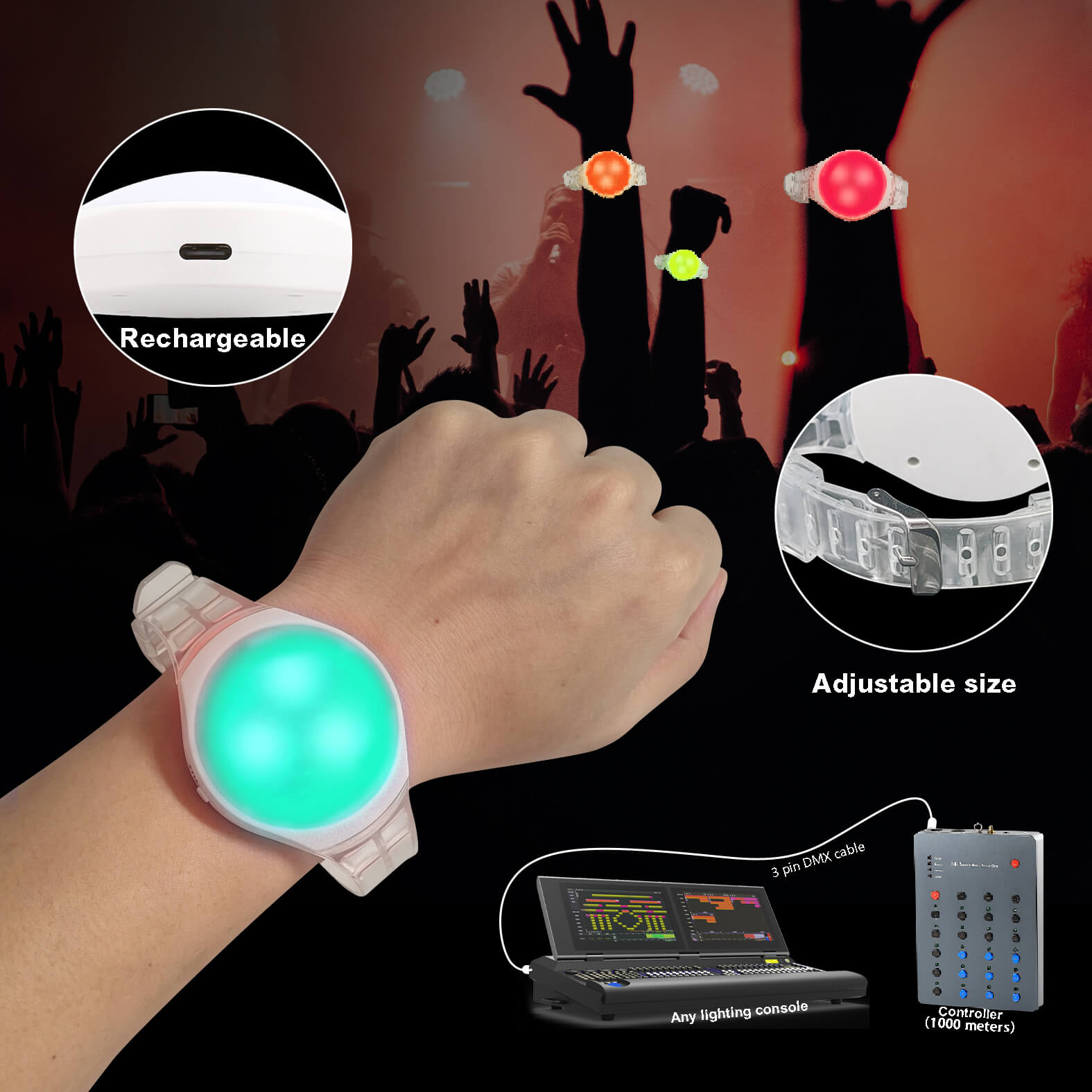 led concert bracelet