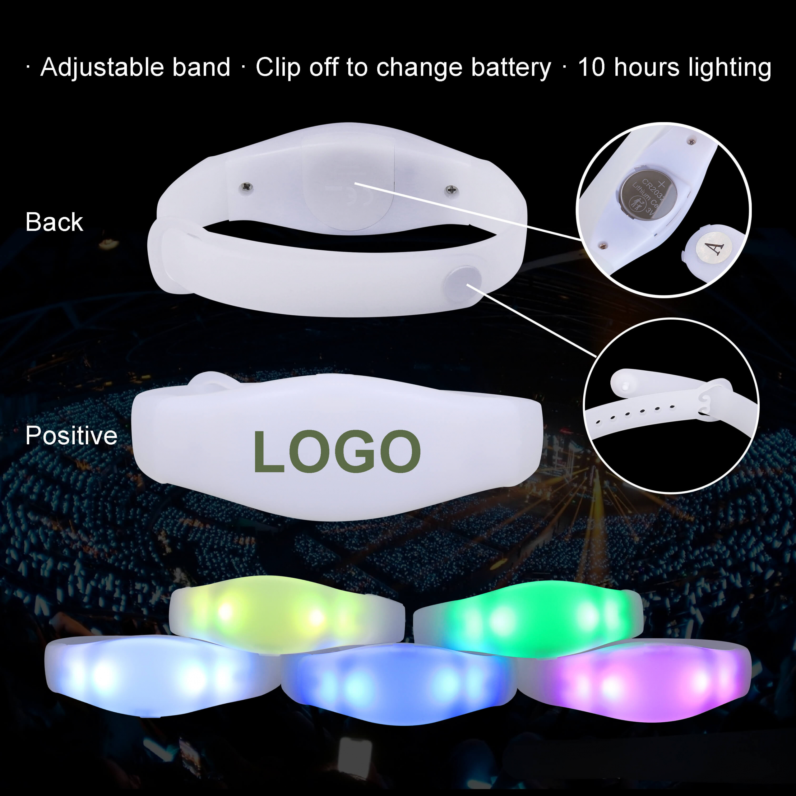 led wristband dmx custom concert led wristband